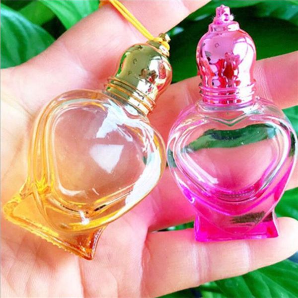 

storage bottles & jars essential oil vial roll on bottle 8ml portable travel cosmetic container heart shaped glass 25pcs