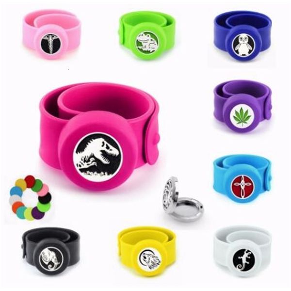 

repellent frog paw diffuser beauty1pcs dragonfly mosquito bracelet bangle s.s 25mm locket silicone wristband 10p pa rb4o, Silver