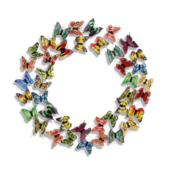 

factory price refrigerator artificial 3d butterfly fridge magnet sticker magnets home decoration dhl free
