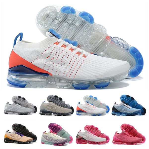 

over $300, dhl,fly moc 3.0 knit men women athletic shoes air cushion true black white womens chaussures sneakers, White;red