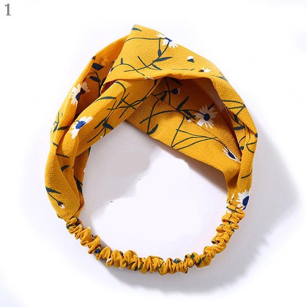 

korean knotted hair band fashion floral print rabbit ears hair ribbon vintage headband girls elastic ponytail hair accessories q sqcyyz