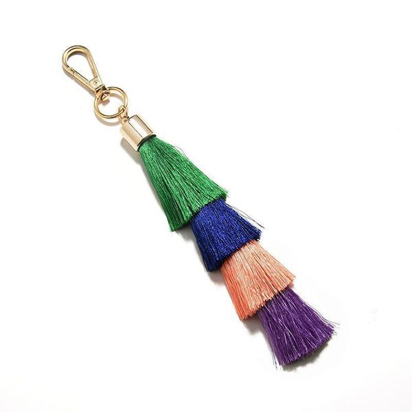 

new fashion women casual tassels women keychain bag pendant alloy car key chain ring holder trendy jewelry pendant gift eh333 h sqcbwk