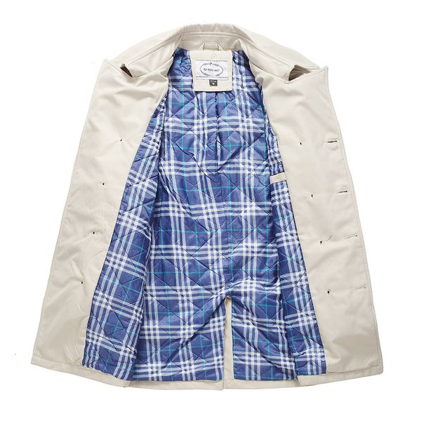 

thiened windbreaker 2019 new mid long korean fashion casual coat men's autumn cape, Tan;black