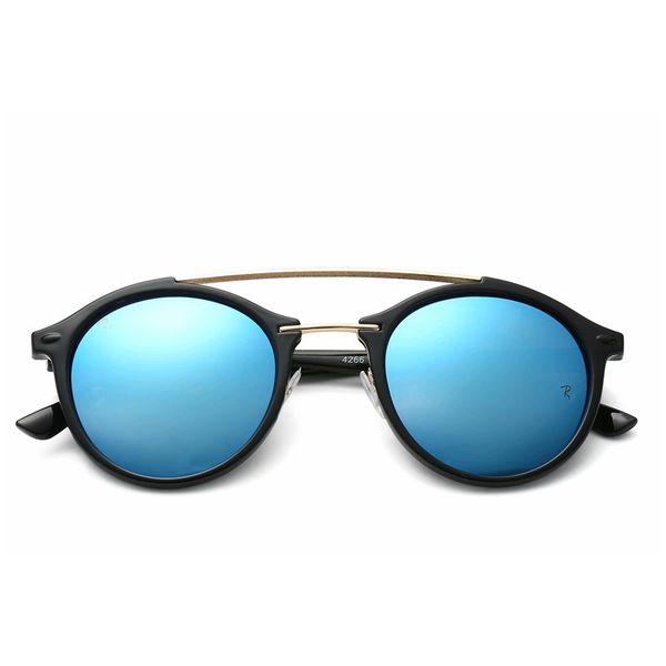 

brand women mens sunglasses discoloration outdoor designer laser shiny gold frame style come with box, White;black