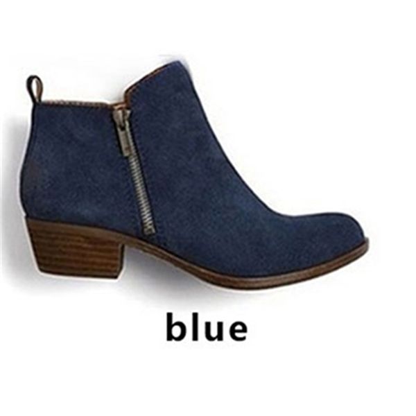 

2021 new new winter women's side martin vintage ankle charter boots 089z, Black