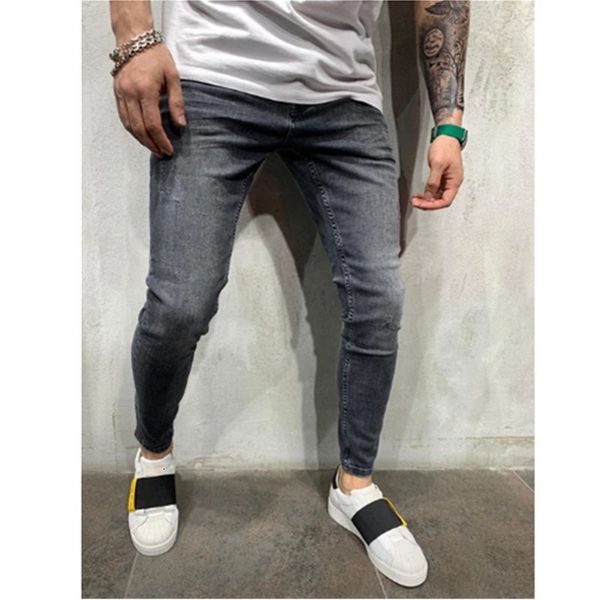 

2019 new men's casual sports pants jeans t363, Blue