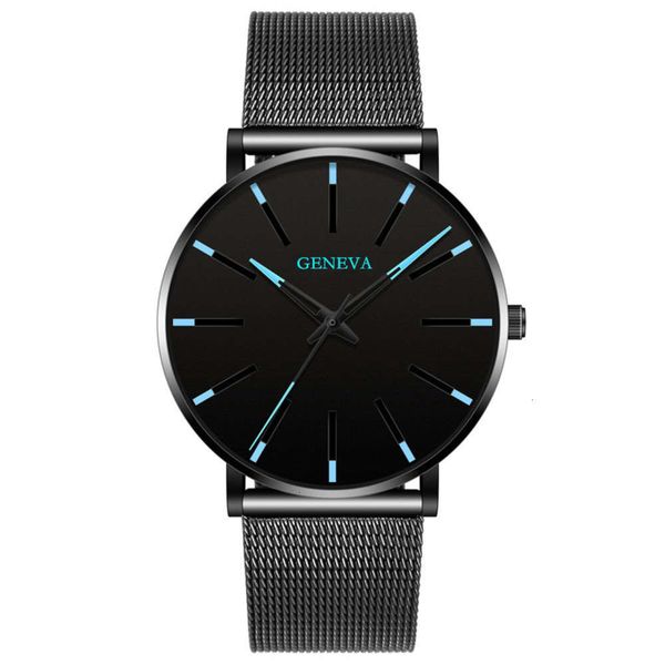 

men's new ultra watch thin business fashion mesh belt quartz watch, Slivery;brown