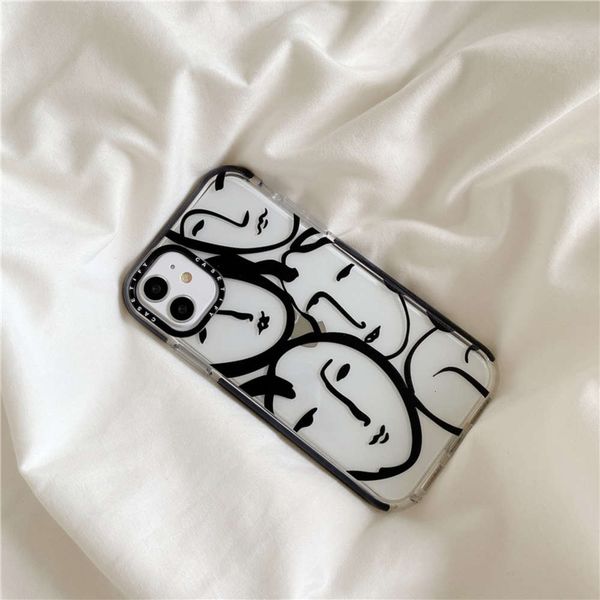 

simple artistic human body illustration 12promax x mobile phone shell xr xs max vip 11 / 8plus creative personality transparent soft