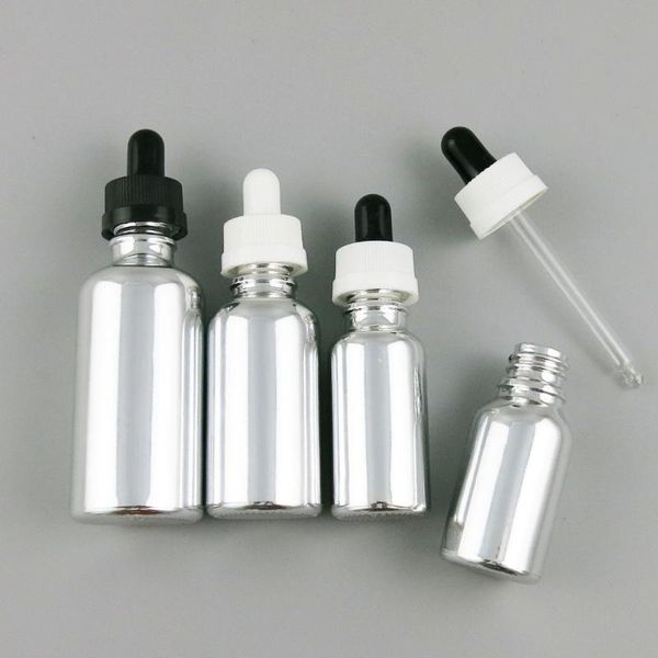 

storage bottles & jars 200 x design refillable empty silver glass essential oil bottle with save drop 5ml 10ml 20ml 30ml 50ml 100ml