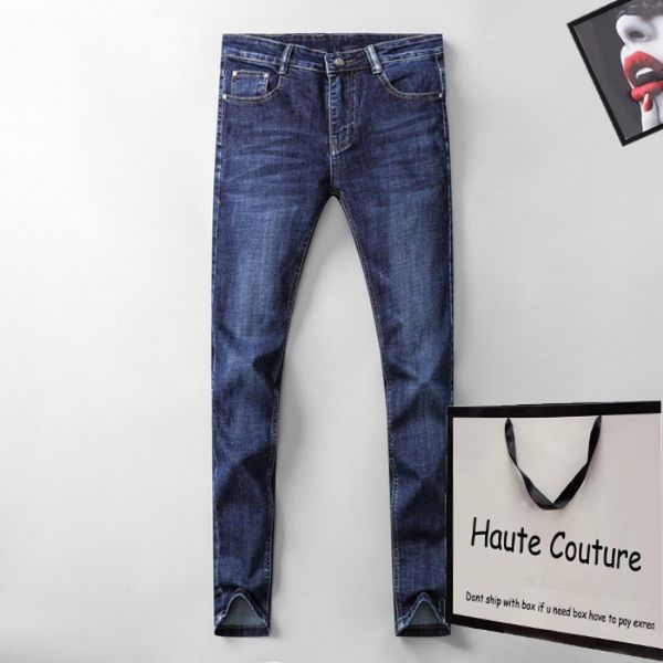 

mens high end jeans mens solid color casual streetwear pants youth g letter pattern trendy jeans for wholesale, Blue