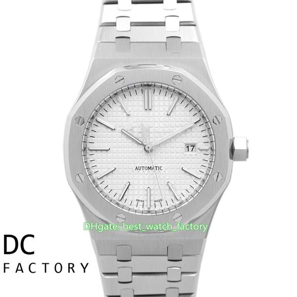 

selling dc maker men's 41mm 15400 15500 asia cal.3120 movemen 904 steel transparentt mechanical automatic mens watch watches, Slivery;brown