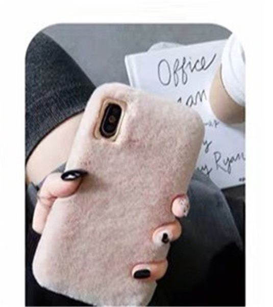 

ip 8 7 8 plus case soft velvet warm phone cover case for ip x 6s cute silicone capa