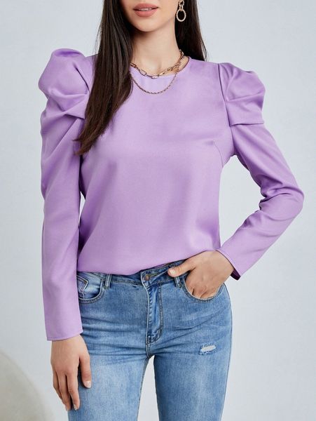 

keyhole back gigot sleeve s2s1#, White