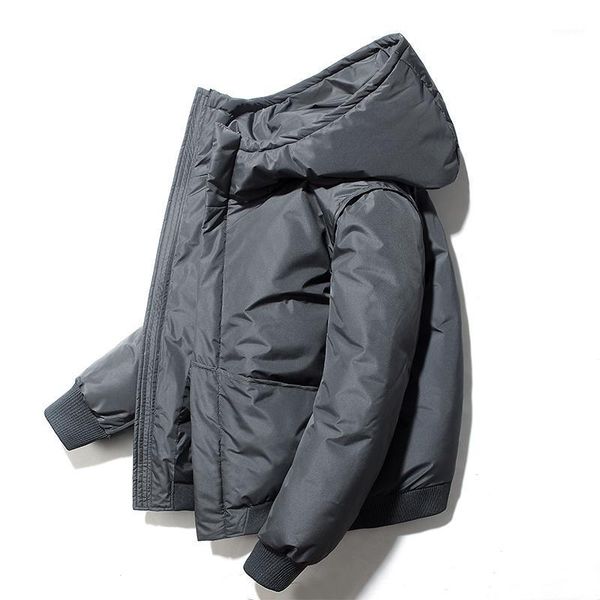 

2020 winter korean down jacket men and women short thicken coat fashion causal hooded warm thick outerwear clothes male female1, Black