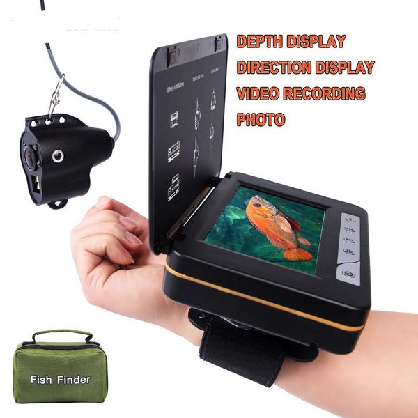 

wf15 15m fish finder underwater ice fishing camera 5" lcd monitor camera for fishing with temperature,direction,depth display
