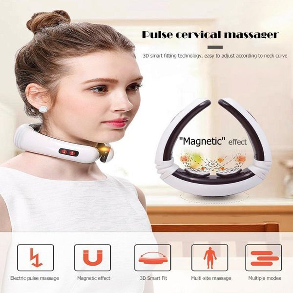 

electric massagers 6 modes smart electromagnetic pulse neck shoulder massager practical multi-functional classic portable pain relief tools1