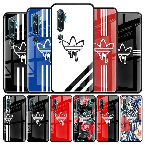 

trend brand xiaomi mi poco x2 x3 nfc 10t 9t pro cc9e 8 glass phone case for note 10 lite m2 f2 c3 cover shell fundas