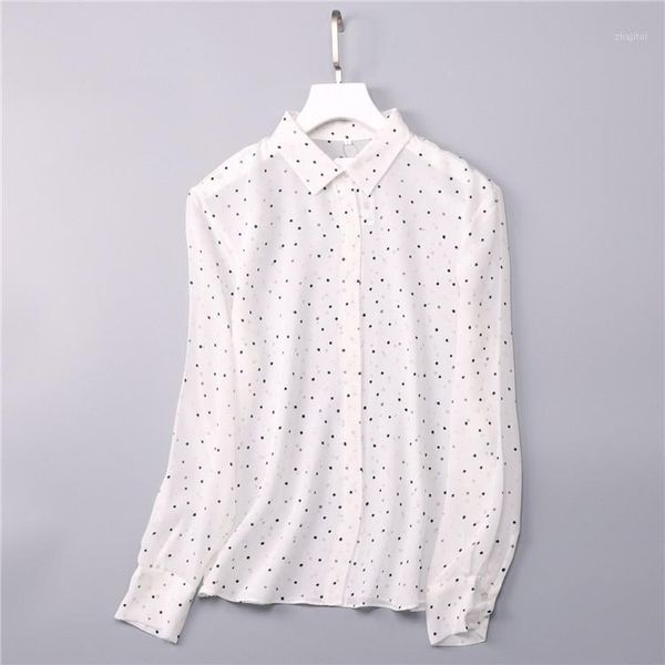 

women's 100% pure silk shirt blouse white office work collared buttons  l xl jn0651