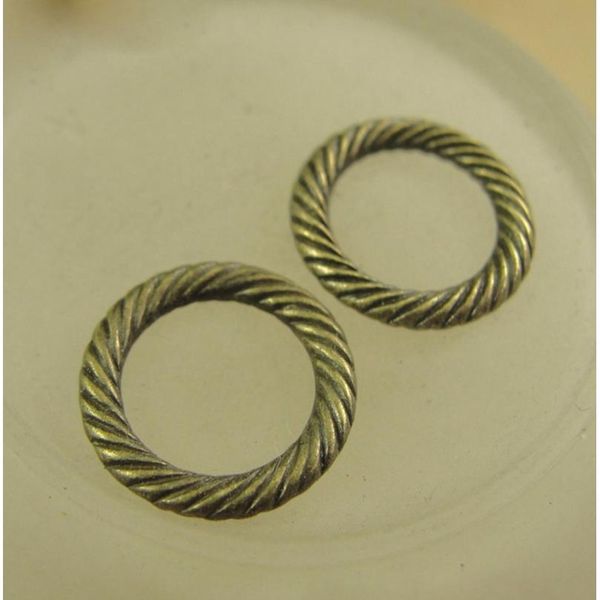 

50pcs/lot 1m retro twisted circle keychain circle keyring findings antique bronze fit diy keychain ring circles acc jllkyu