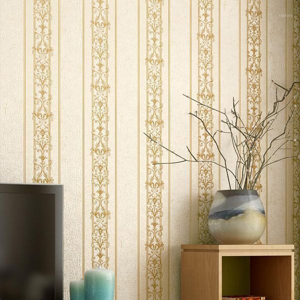 

european style 3d stereoscopic vertical stripes wall paper roll 3d mural pvc waterproof wallpapers living room contact paper1