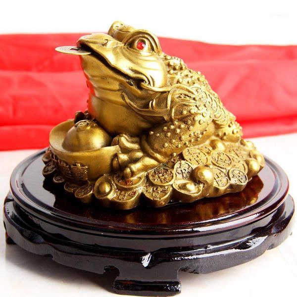 Dekorative Objekte Figuren Feng Shui Geldfrosch/Geldkröte Statue ziehen Reichtum an1