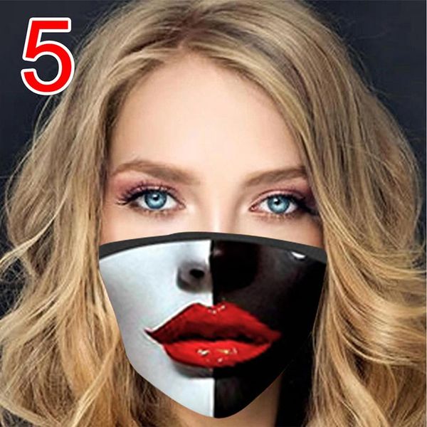 

мужчины женщины мода забавный образец маска для лица против загрязнения пылезащитный маска лица моющийся и многоразовый хэллоуин партия рот
