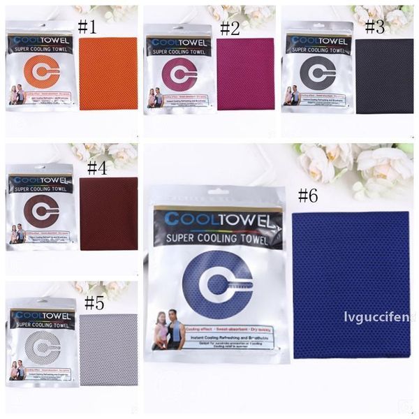 

new ice cold towel instant cooling cool outdoor sports towels enduring running jogging gym chilly pad 10 colors yw3765