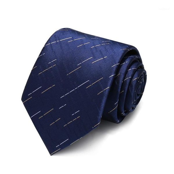 

2020 designer new fashion interweave pattern navy blue 8cm ties for men necktie business formal suit with gift box1, Black;gray