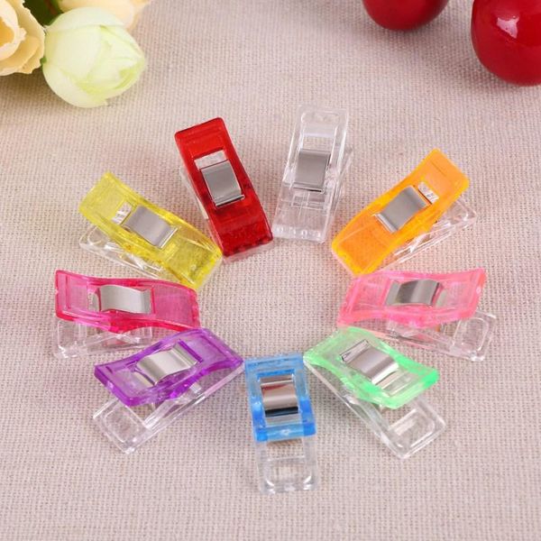 

sewing notions & tools 50 pcs clip tailor foot cover multicolor crafts plastic hemming accessories, Black