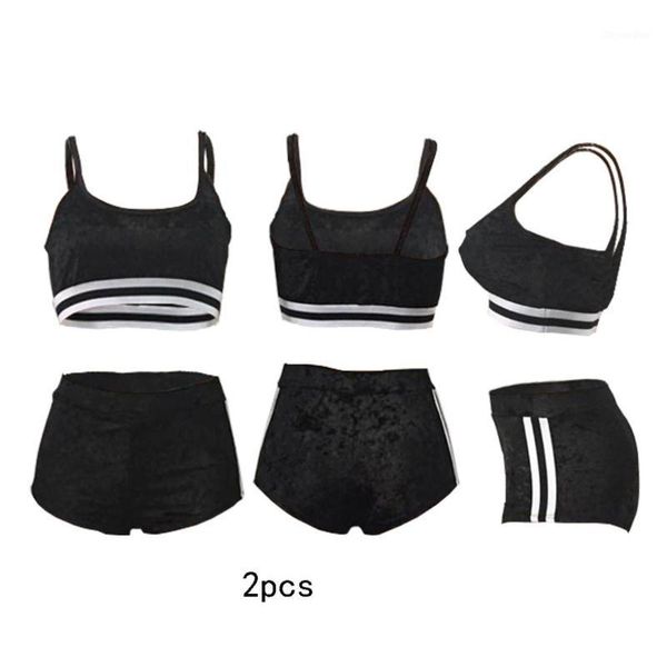 

2 piece set summer women velvet purple cami crop with shorts set slim casual crushed co-ord1, White