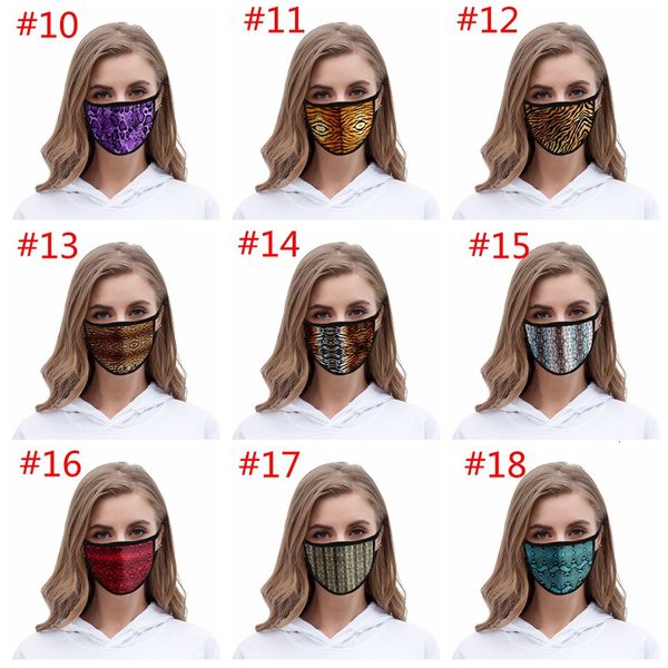 

factory anti-dust animal printing face mask cotton gauze reusable washable mask leopard 3d printed fashion masks designer hha1432