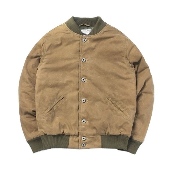 

wt-0005 rock can roll read description asian size good quality cotton canvas wax water proof jacket 2 colours 201118, Black;brown