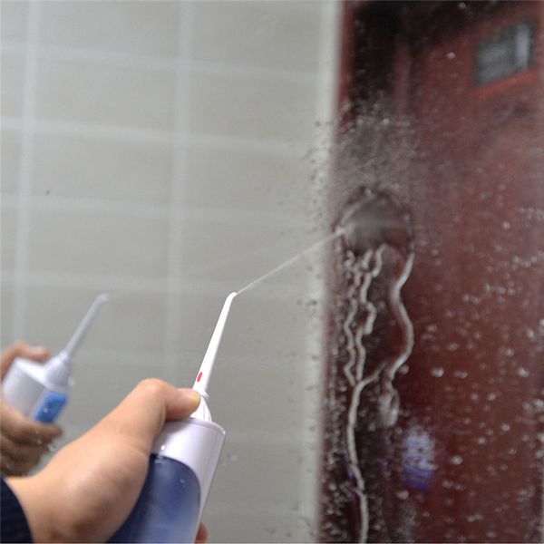 

2 levels portable dental flosser oral irrigator water jet floss travel pick mouth denture cleaner tooth brush whitening