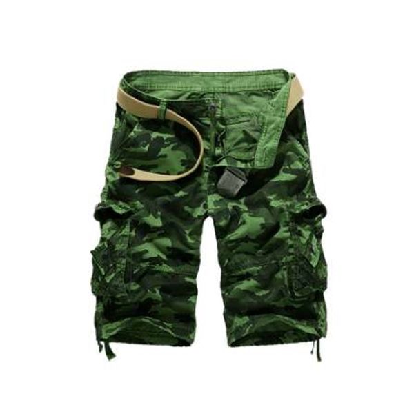 

new camouflage loose cargo shorts men cool summer military camo short pants homme cargo shorts no belt, White;black