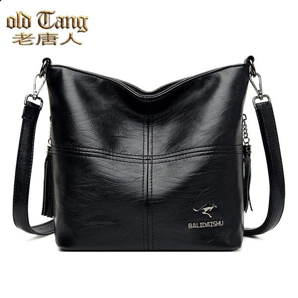 

old tang trend ladies shoulder bags for women luxury handbags large capacity leather woman crossbody bag 220310
