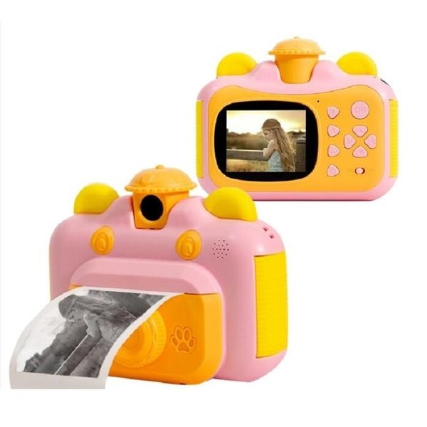 Impressão instantânea Crianças HD com câmera de brinquedos de papel térmico para presentes de aniversário LJ201105