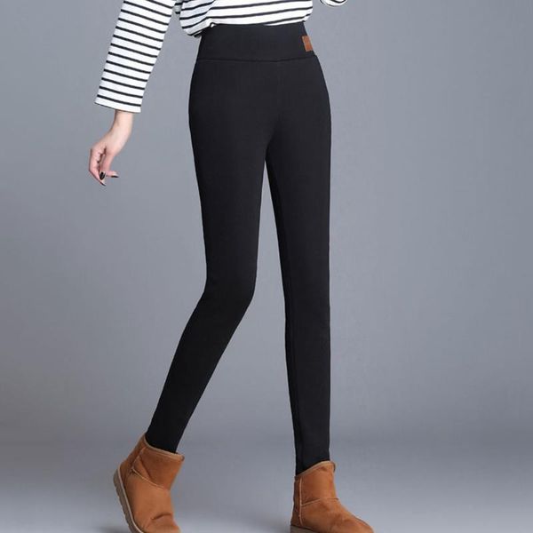 

outdoor pants women winter fleece lined leggings black thick warm soft stretchy tights, Black;green