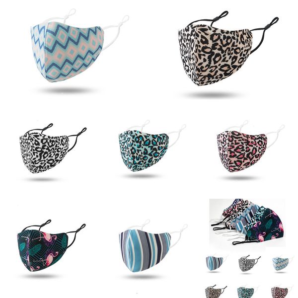 

udc5pu leopard print mask breathable foldable mouth reusable sunscreen housekeeping dustproof face masks value price 8 n