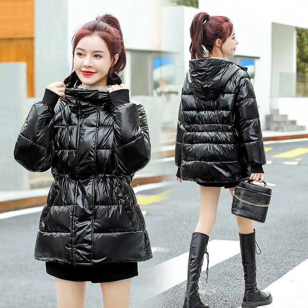 

2020 new winter jacket hooded coat women fashion jackets winter warm woman clothing casual parkas, Black