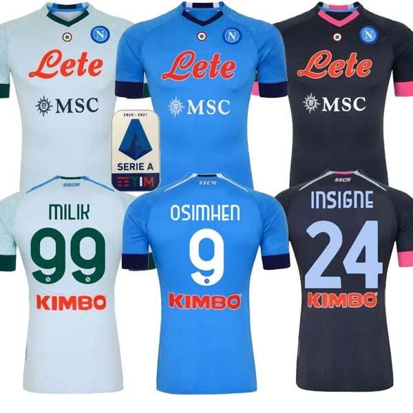 

20 21 napoli soccer jersey naples football shirt 2020 2021 koulibaly camiseta de fútbol insigne milik maillots h.lozano mertens men kids, Black;yellow