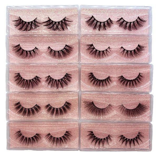 

false eyelashes wholesale fluffy 3d mink lashes bulk natural volume makeup eye in