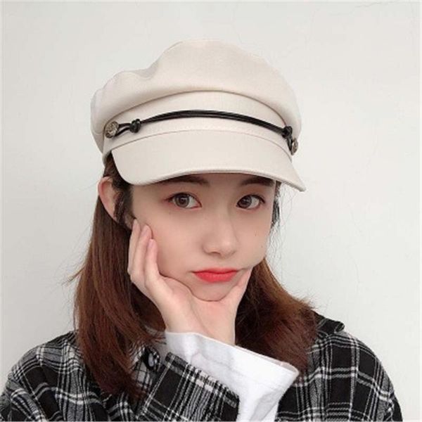 

summer breathable retro british octagonal navy hat ws-25631, Blue;gray