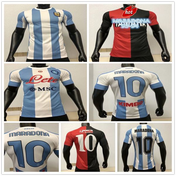

player version 2020 napoli fourth 1986 argentina maradona soccer jerseys retro newells old boys maradona #10 naples football shirt top, Black;yellow