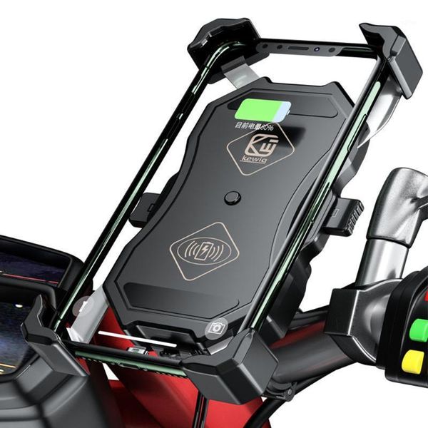 

motorcycle 15w wireless phone holderphone gps mount + 3.0 usb charger stand for outdoor travelling phone supply1