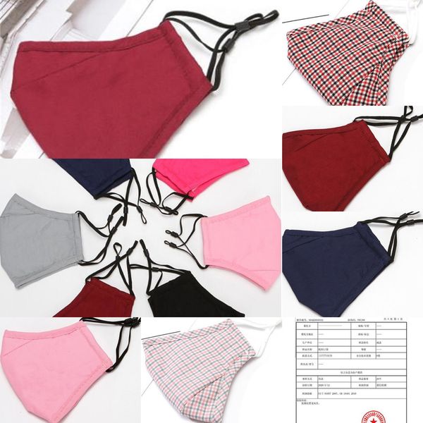 

factory solid color masks dust proof washable reusable recycling simple fashion decent cotton face mask by dhl 7 po7vu