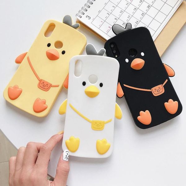 

cute duckling for 11 mobile phone x xs silicone vip 6 7 / 8plus soft shell xr