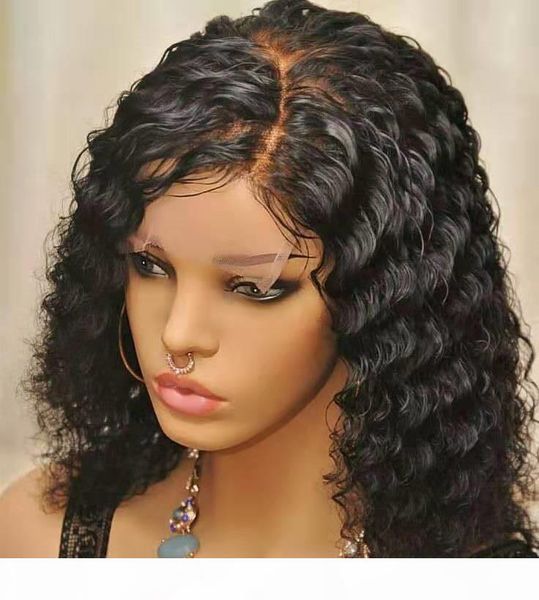 

360 full lace human hair wigs color curly pre plucked with baby hair brazilian remy glueless 360 lace frontal wig curly for women, Black;brown