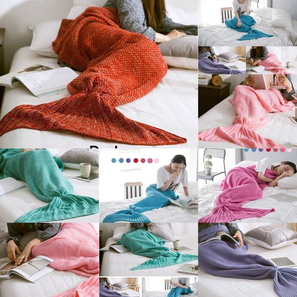 

mermaid sofa knit blanket quilt rug cocoon sleeping sack tail blankets 1 nag32