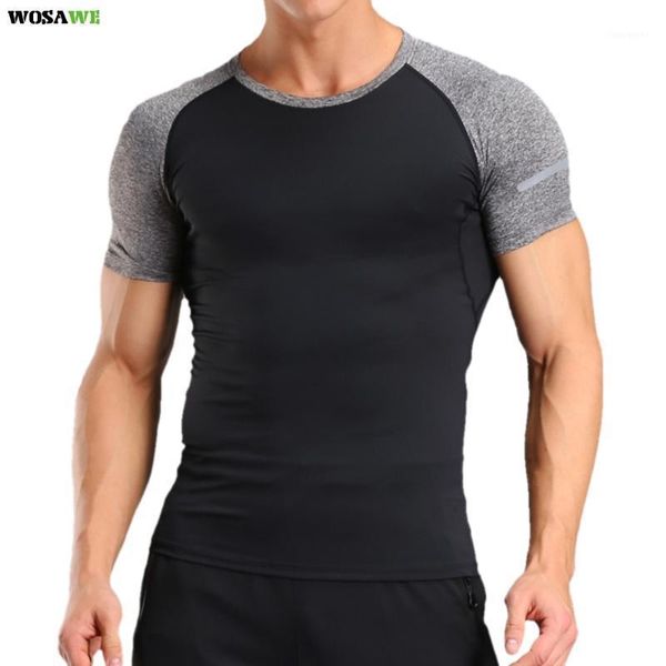 

running jerseys t shirt for men quick drying breathable sports walking fitness gym exercise fishing short sleeve loose badminton shirt1, Black;blue