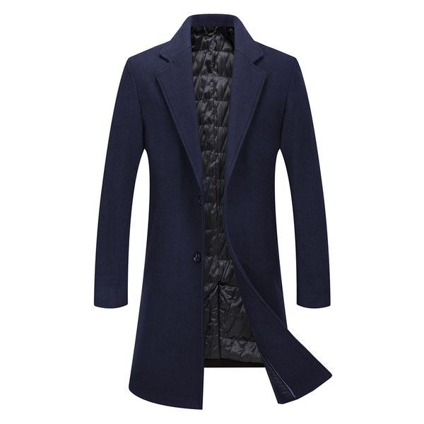 

of men coats fine men's mixtures outerwear jackets trench turn down collar male jacket long 60% wool wk9o, Black;brown